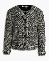 Tory Burch Jacke aus Bouclé-Tweed aus einer Wollmischung Schwarz