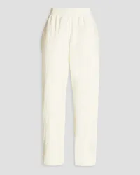 Gentryportofino Cropped Track Pants aus strukturiertem Leder Weiß