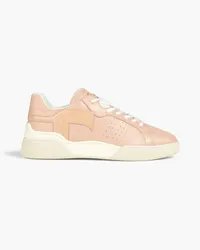 TOD'S Sneakers aus Glattund Lackleder Pink