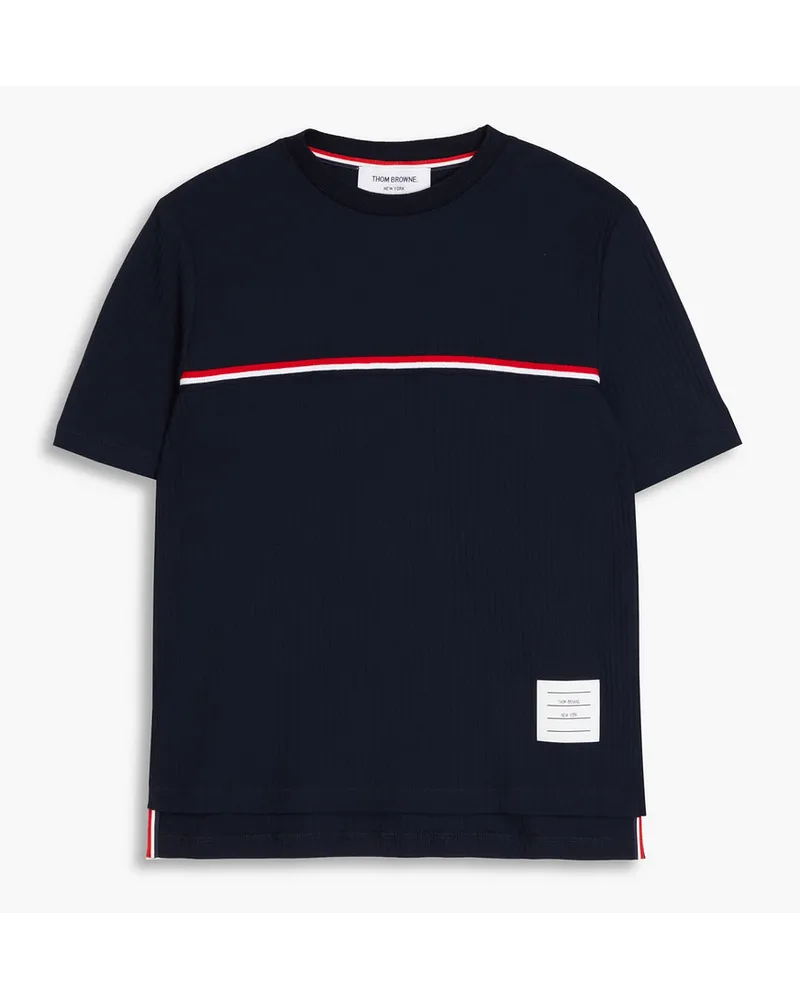 Thom Browne T-Shirt aus Baumwoll-Jersey Blau