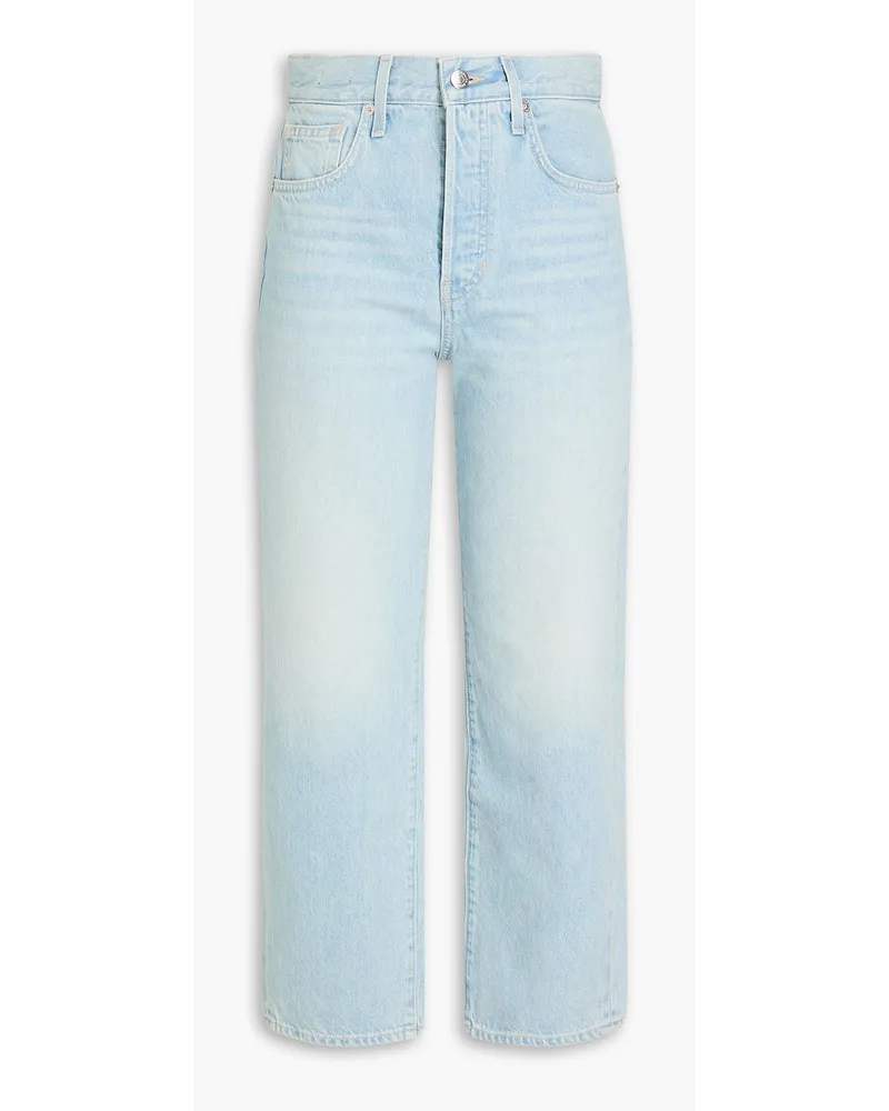 Veronica Beard Blake faded high-rise straight-leg jeans Blau