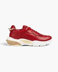 Valentino Garavani Rockstud Sneakers aus Leder Rot