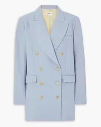 KHAITE Balton doppelreihiger Blazer aus einer Wollmischung Blau