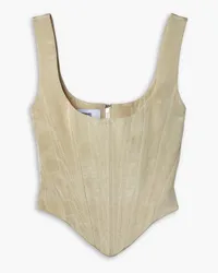 Christopher John Rogers Bustier aus Moiré aus einer Baumwollmischung Neutral