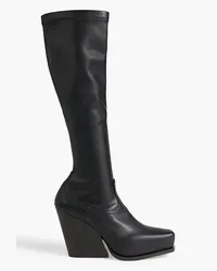 Stella McCartney Cowboy kniehohe Stiefel aus Stretch-Kunstleder Schwarz