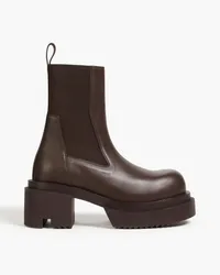 Rick Owens Beatle Ankle Boots aus Leder Braun