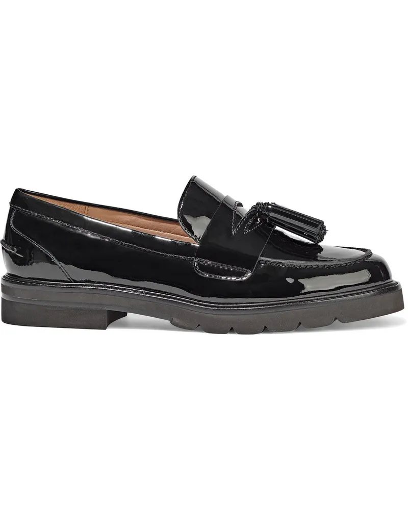 Stuart Weitzman Loafers aus Lackleder mit Troddeln Schwarz