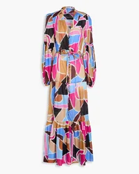 Rebecca Vallance Maxikleid aus Baumwoll-Voile mit Print Pink