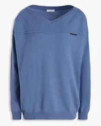 Brunello Cucinelli Kaschmirpullover mit Zierperlen Blau