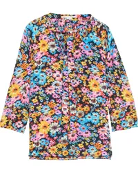 Stella McCartney Bluse aus Crêpe de Chine aus Seide mit floralem Print Pink