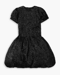 Simone Rocha Minikleid aus Metallic-Cloqué Schwarz