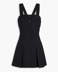 Claudie Pierlot Plissiertes Minikleid aus Twill Schwarz