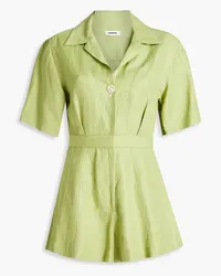 Sandro Plissierter Playsuit aus Twill Grün