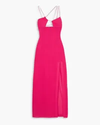 Nensi Dojaka Maxikleid aus Baumwoll-Voile mit Cut-outs Pink