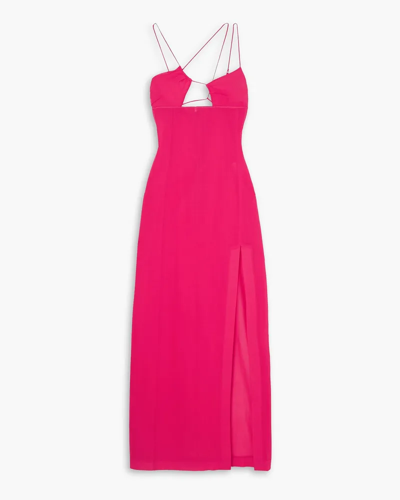 Nensi Dojaka Maxikleid aus Baumwoll-Voile mit Cut-outs Pink