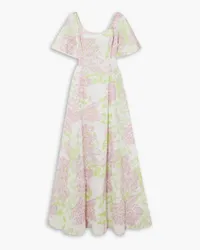 BERNADETTE Maude Robe aus Baumwollpopeline mit Blumenprint Pink