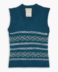 O Pioneers Isla wool and alpaca-blend jacquard vest Blau