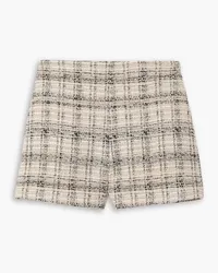 Lisa Marie Fernandez Shorts aus kariertem Tweed aus einer Baumwollmischung Schwarz