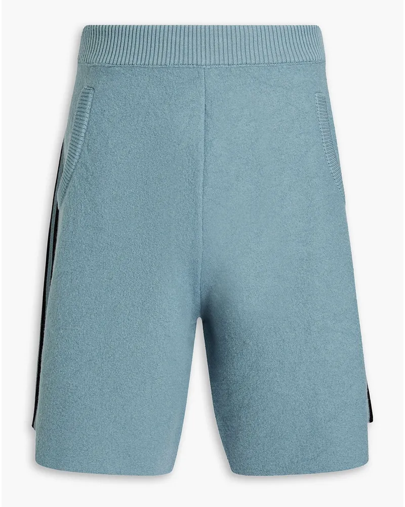 Maison Margiela Shorts aus gebürsteter Wolle Blau