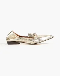 Tory Burch Jessa Loafers aus -Leder mit Verzierung Metallic