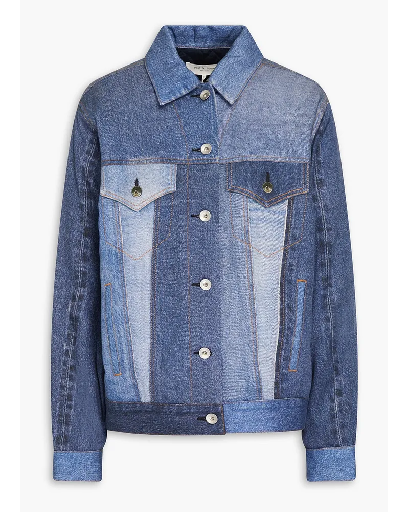 Rag & Bone Jacke aus Twill mit Denim-Effekt Blau