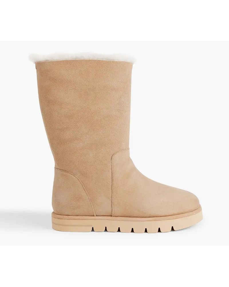 Stuart Weitzman Cozy Stiefel aus Shearling Neutral