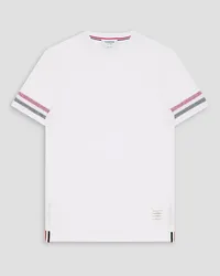 Thom Browne T-Shirt aus Baumwoll-Jersey Weiß