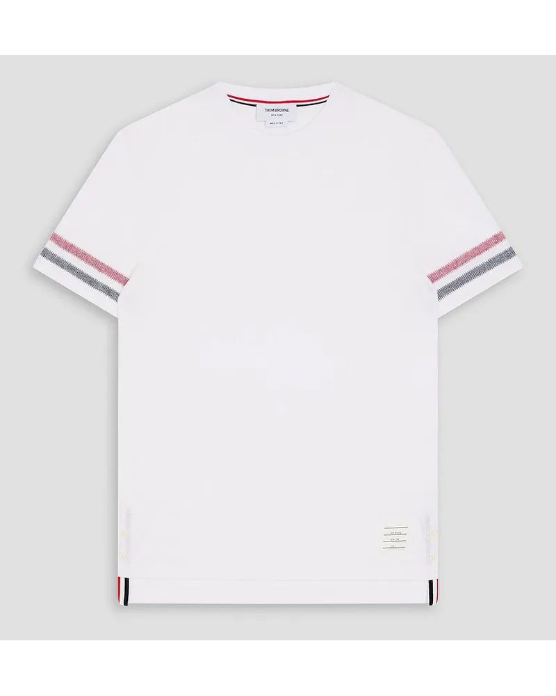 Thom Browne T-Shirt aus Baumwoll-Jersey Weiß