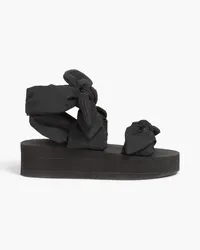 RED Valentino Plateausandalen aus Shell mit Schleife Schwarz