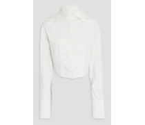 Cropped Hemd aus Popeline aus Stretch-Baumwolle