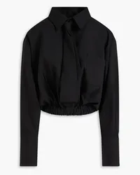 Jacquemus Cravate cropped wool-blend shirt Schwarz