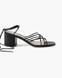 Porte & Paire Sandalen aus Leder Schwarz