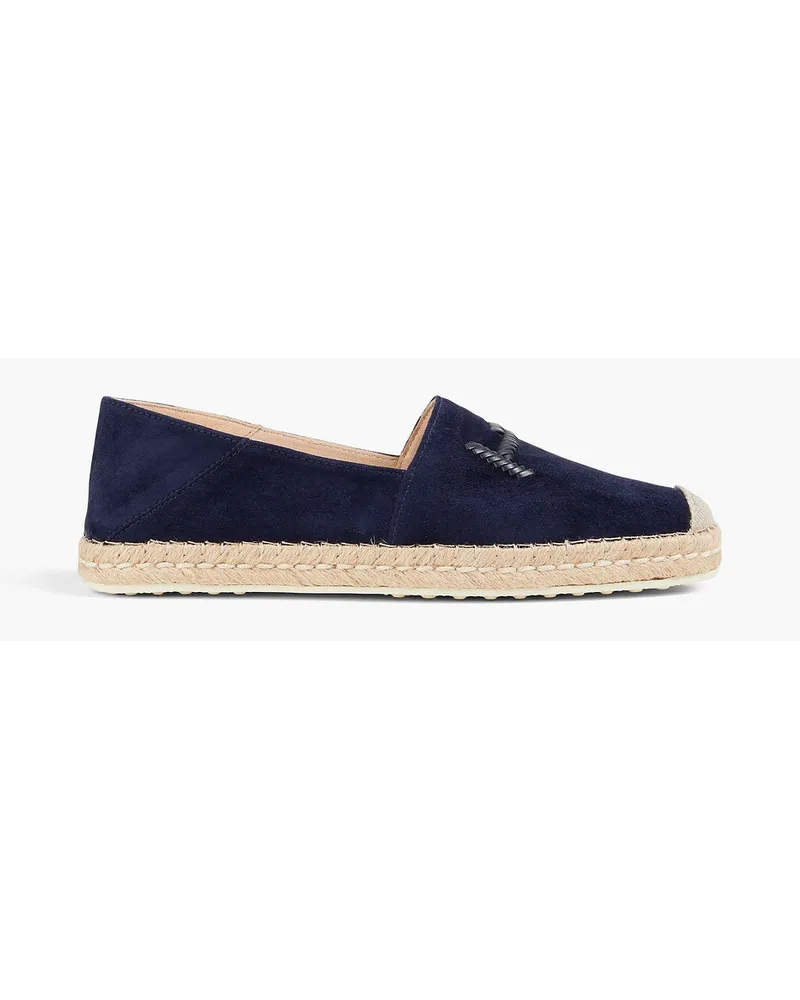 TOD'S Espadrilles aus Veloursleder mit einklappbarer Fersenpartie Blau