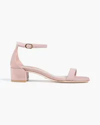 Stuart Weitzman Sandalen aus Veloursleder Neutral