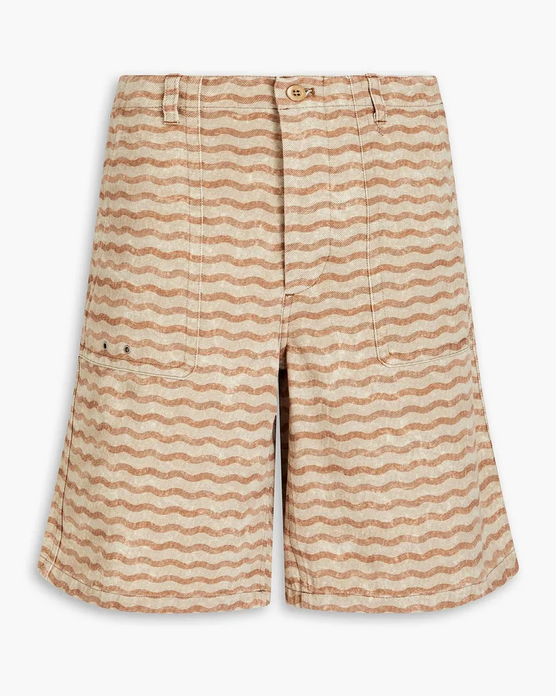 Acne Studios Jeansshorts mit Print Neutral