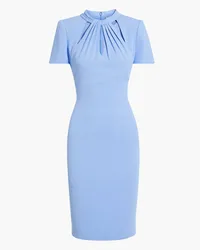 Badgley Mischka Kleid aus Crêpe mit Cut-outs Blau