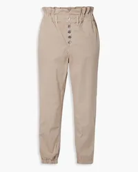 Veronica Beard Tedi Karottenhose aus Twill aus einer Baumwollmischung Neutral