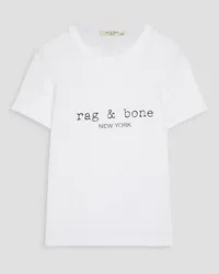 Rag & Bone T-Shirt aus Baumwoll-Jersey mit Print Weiß