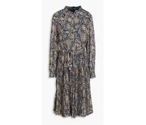 Plissiertes Kleid aus Georgette mit Paisley-Print