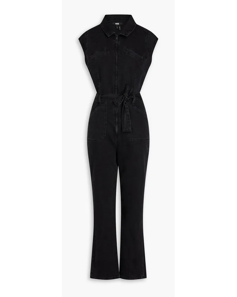 Paige Jett Jumpsuit aus Denim Schwarz