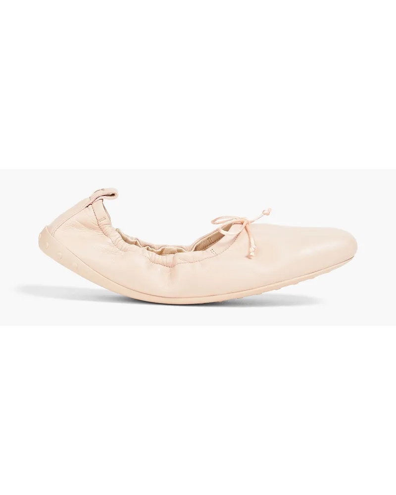 TOD'S Ballerinas aus Leder mit Schleife Pink