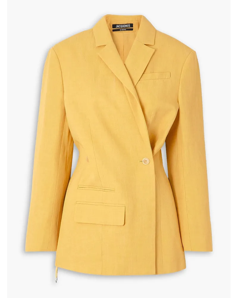 Jacquemus Blazer aus einer Leinenmischung Gelb