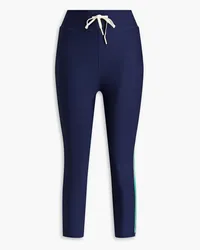 The Upside Kala NYC Cropped Stretch-Leggings mit Streifen Blau