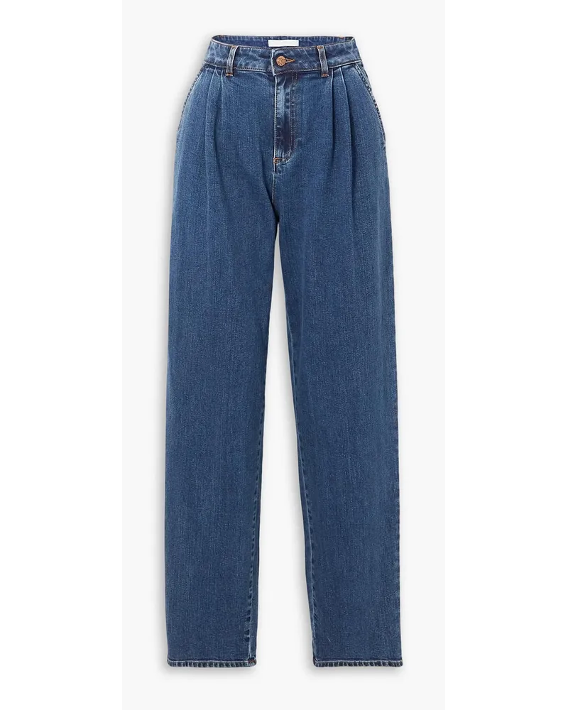 See by Chloé Hoch sitzende Karottenjeans Blau