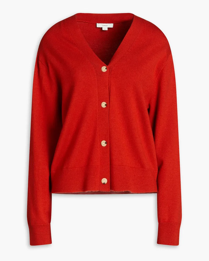 Vince Cardigan aus einer Wollmischung Rot