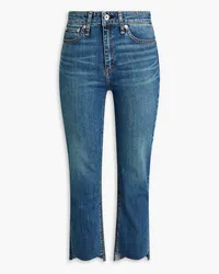 Rag & Bone Bellview hoch sitzende Cropped Jeans mit schmalem Bein Blau