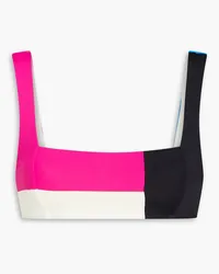 Mara Hoffman Meli Bikini-Oberteil inColour-Block-Optik Pink