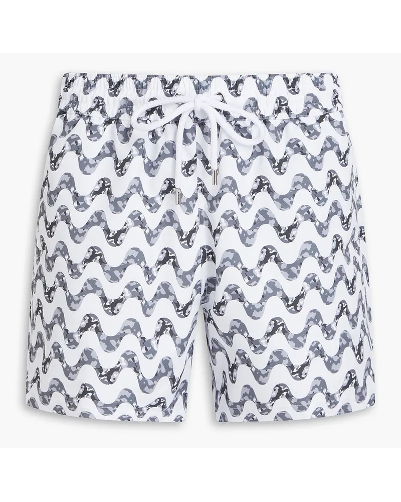 Frescobol Carioca Copa kurze Badeshorts mit Print Grau