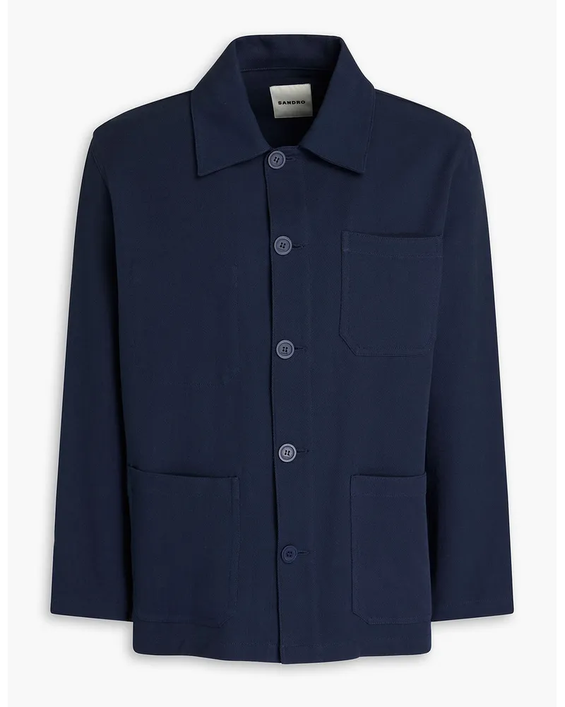 Sandro Overshirt aus Baumwoll-Twill Blau