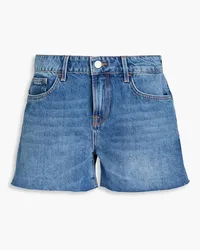 Frame Denim Jeansshorts inausgewaschener Optik Blau